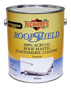 Richard's 281 Roof Shield Solar-Reflective 100% Acrylic Elastomeric Roof Coating